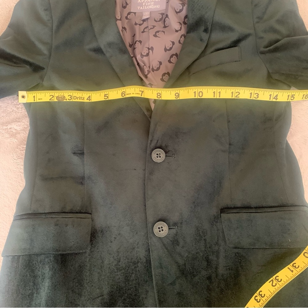 Appaman Fine Tailored Forest Velvet Suit Set Green Sz 12 Boys - Picture 12 of 16